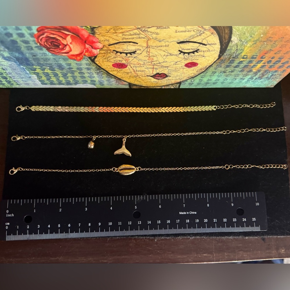 Gold Chain Bracelet Bundle